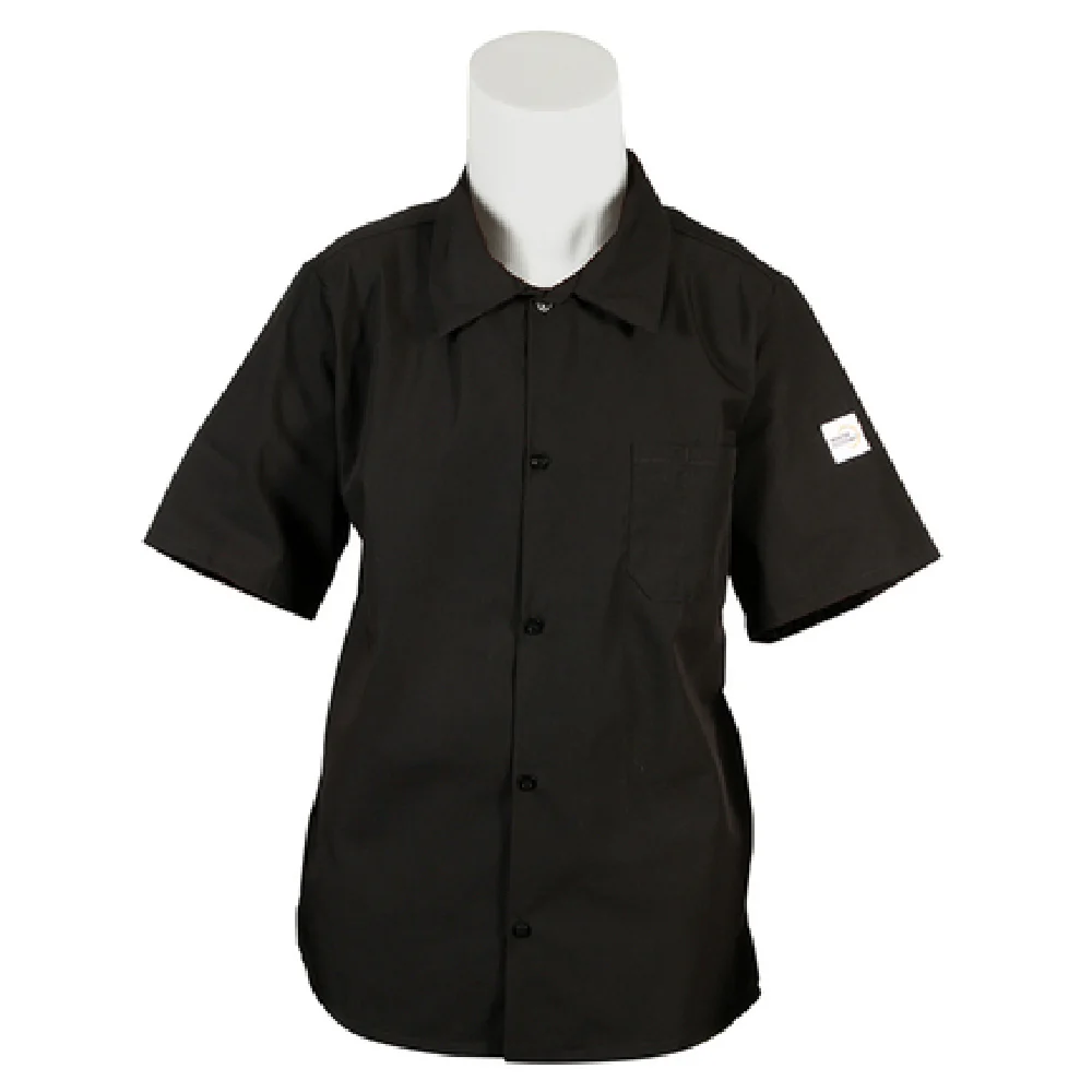 Mercer Culinary M60200BKL Cook Shirt Large Black with Mesh Back and Vented Sides Mercer Culinary M60200BKL Cook Shirt Large Black with Mesh Back and Vented Sides