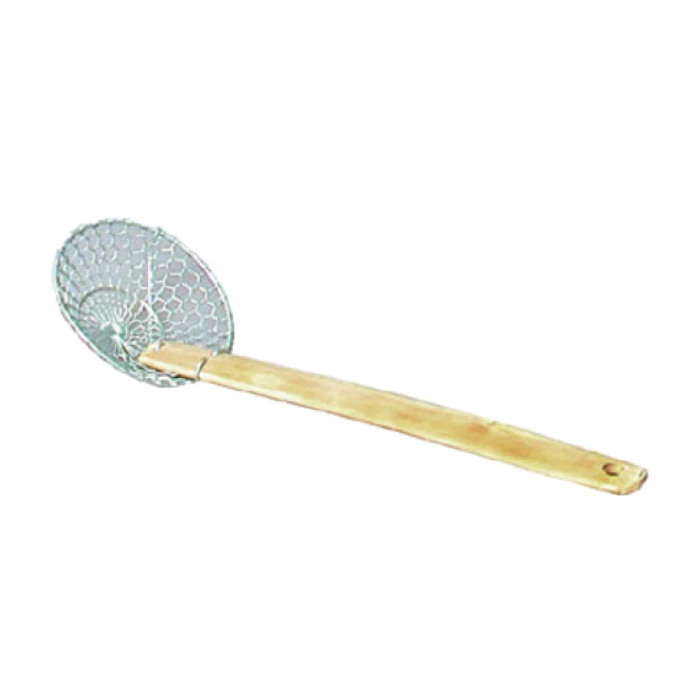 Town 42604 4 Inch Diameter Round Skimmer with Coarse Mesh and Bamboo Handle