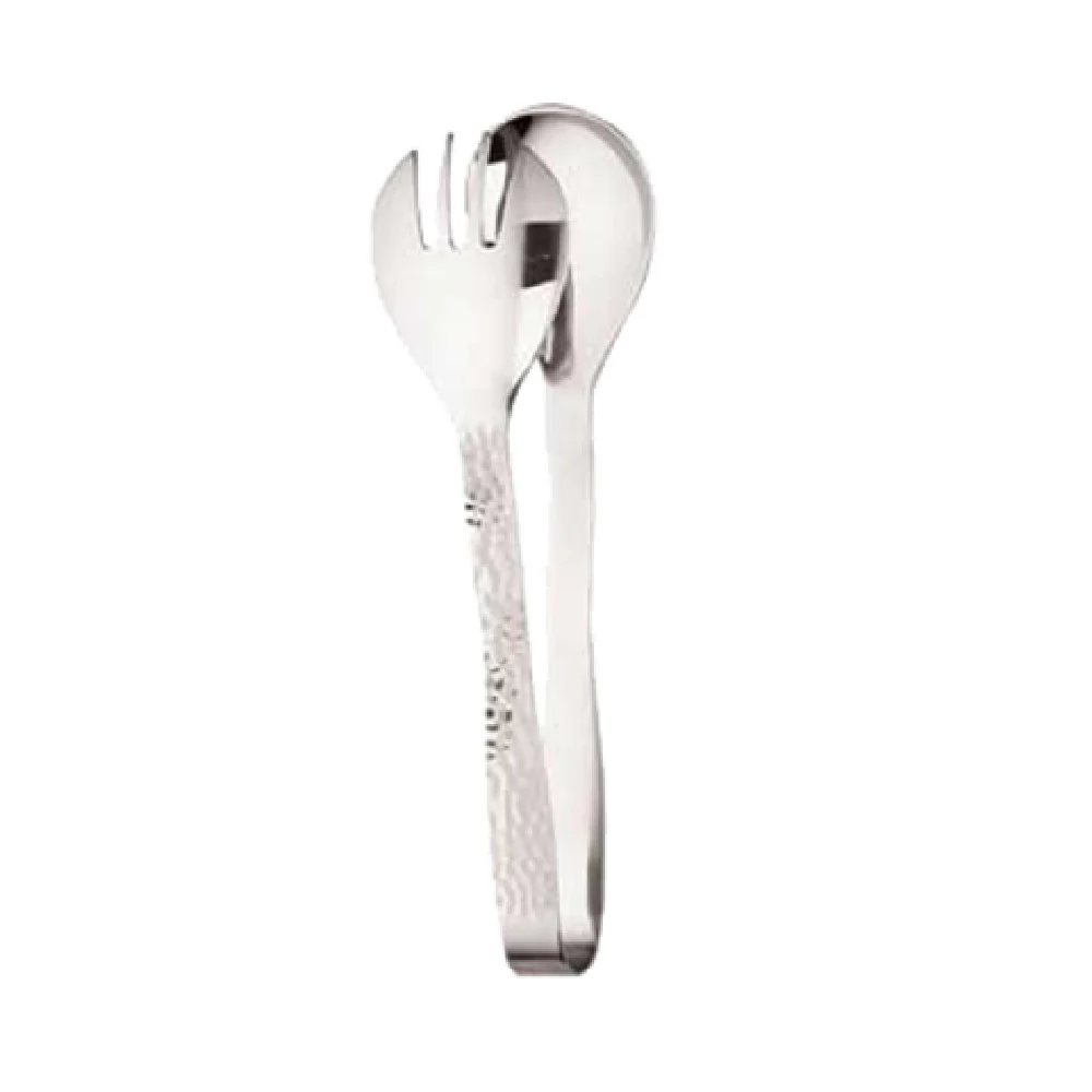American Metalcraft HM8TNG 8 Inch Buffet Ware Serving Tongs Hammered Handle Stainless Steel