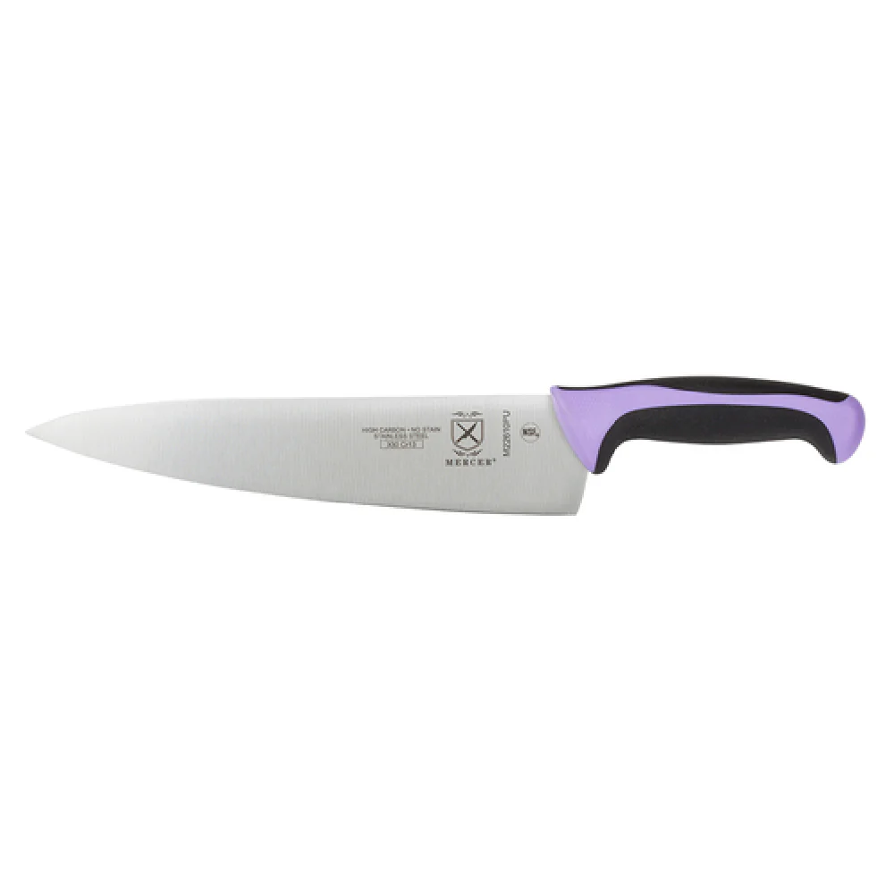 Mercer Culinary M22610PU 10 Inch Purple High Carbon Steel Chef Knife