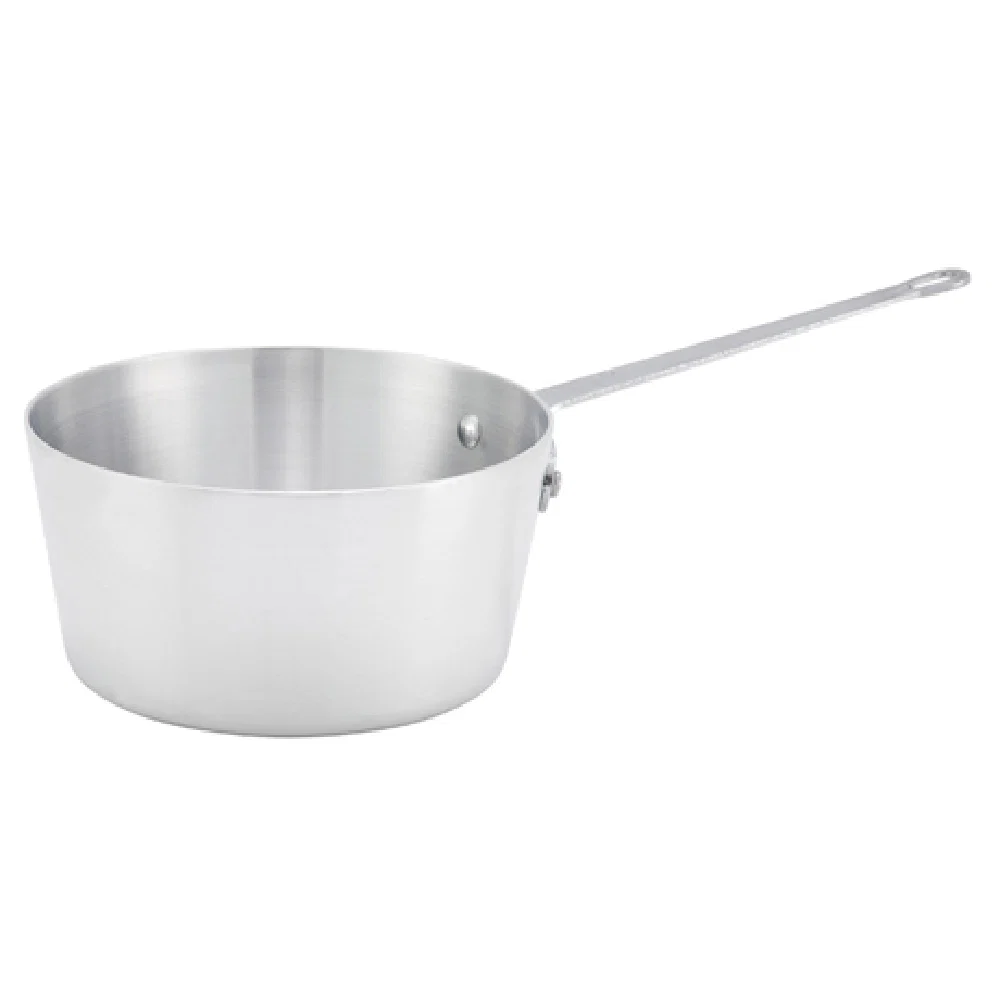 Winco ASP-5 5 Qt Sauce Pan Tapered Sides Riveted Handle Aluminum Winco ASP-5 5 Qt Sauce Pan Tapered Sides Riveted Handle Aluminum