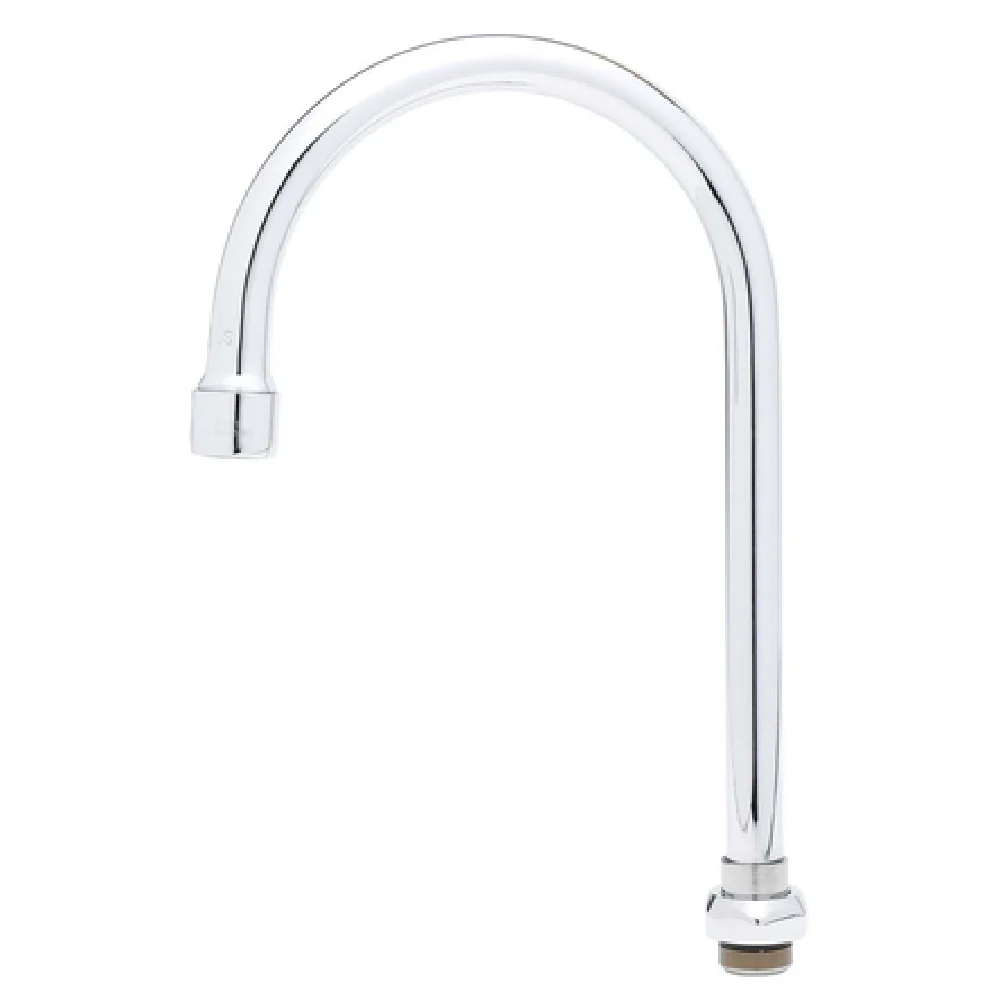 T&S Brass 133X-A12 10-5/16 Inch Gooseneck Swivel Nozzle Stainless Steel Low Lead