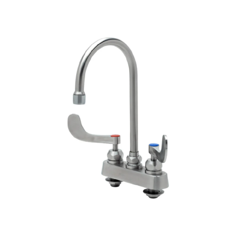 T&S Brass S-1141-04-CR 12 Inch EverSteel Workboard Faucet Gooseneck with Handles