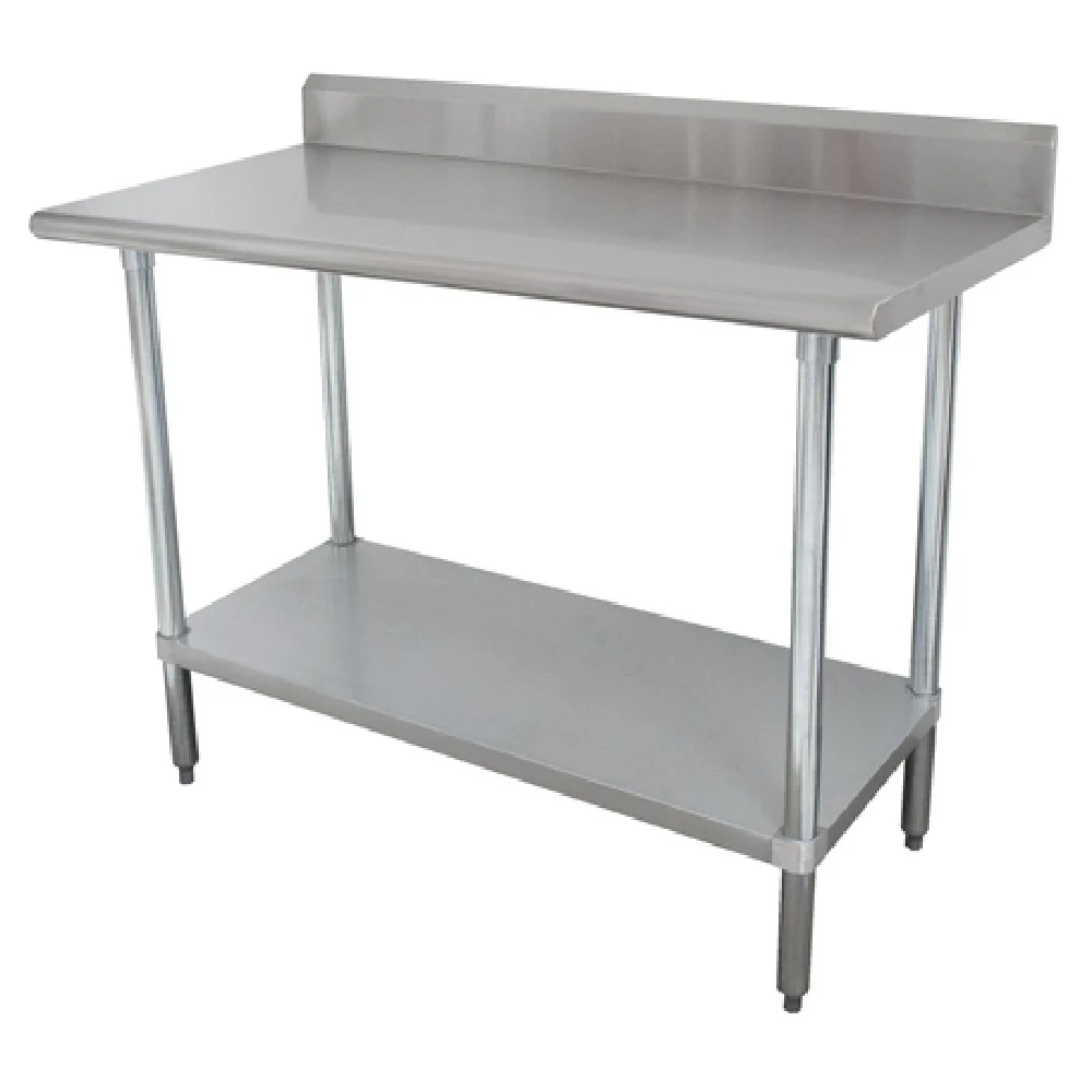 Advance Tabco KLAG-305-X 60 Inch Work Table 16 Gauge Stainless Steel with Backsplash