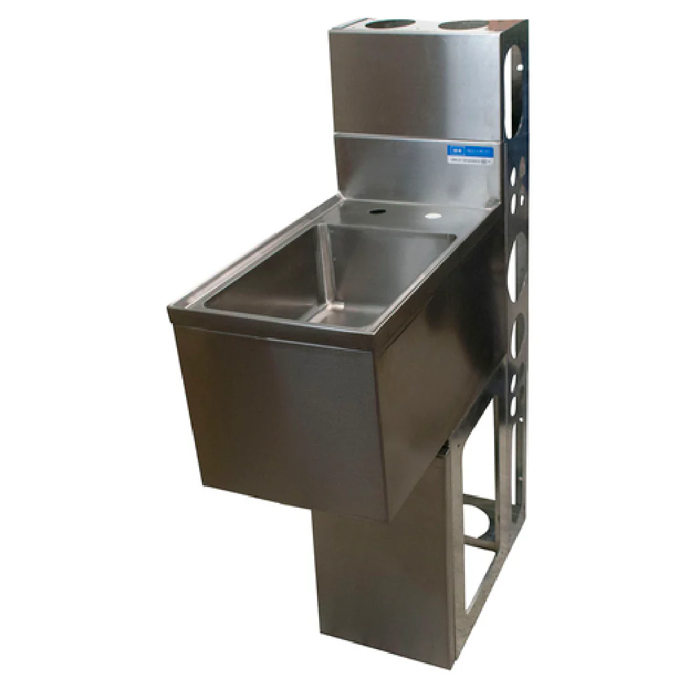 BK Resources UBDW-18-1014HS12 12 Inch Underbar Dump Sink 10 Inch Bowl Stainless Steel