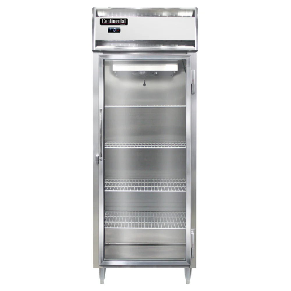 Continental Refrigerator D1FENGD 28-1/2 Inch Reach-In Freezer One Section Aluminum and Stainless Steel