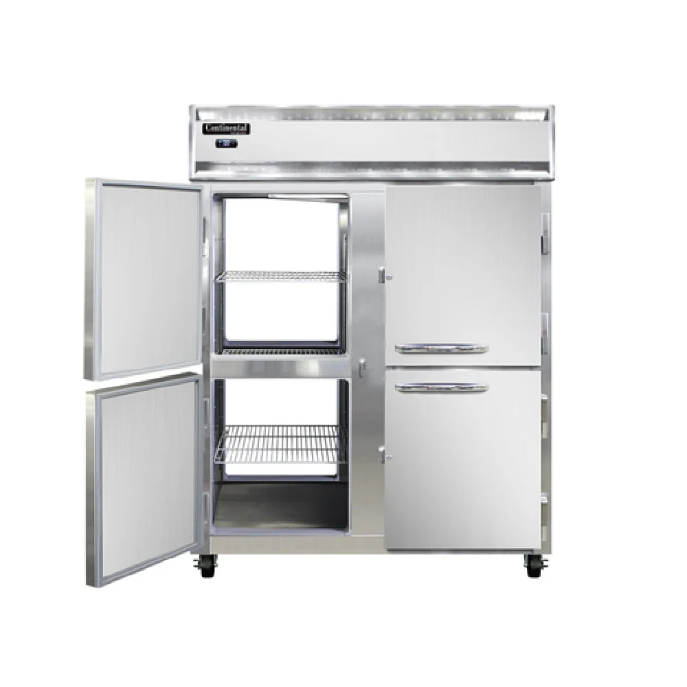 Continental Refrigerator 2FENSAPTHD 57 Inch Extra-Wide Freezer Pass-thru 2 Section Stainless Steel Continental Refrigerator 2FENSAPTHD 57 Inch Extra-Wide Freezer Pass-thru 2 Section Stainless Steel