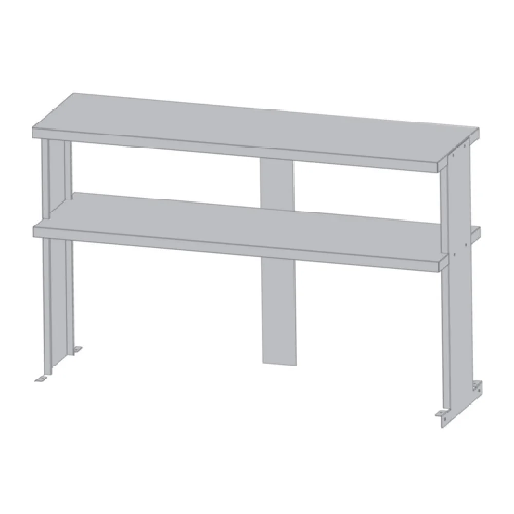 Turbo Air TSOS-4R-T 48-3/8 Inch Double Overshelf Stainless Steel with Organizers