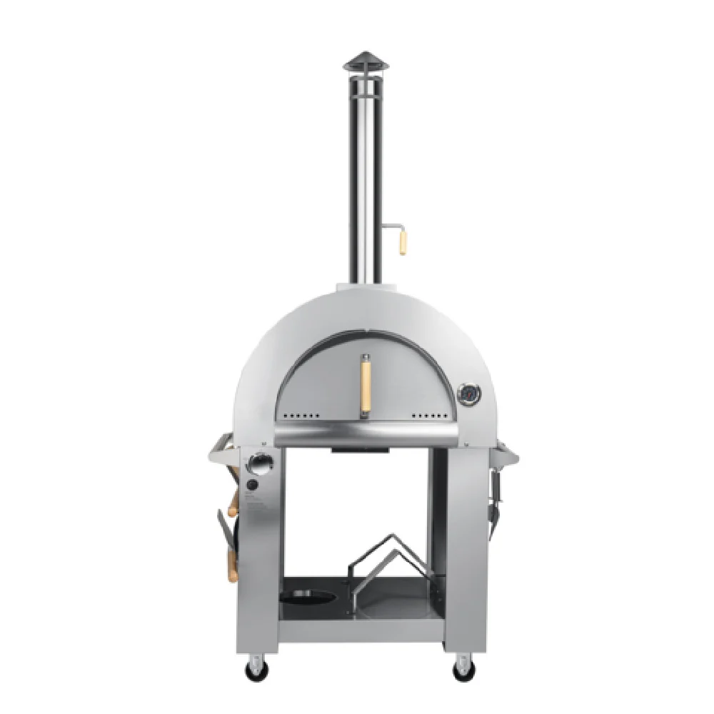 Koolmore KM-OKS-DFPO 32 Inch Residential Gas and Wood Fired Pizza Oven with Flue Tamper Control Koolmore KM-OKS-DFPO 32 Inch Residential Gas and Wood Fired Pizza Oven with Flue Tamper Control