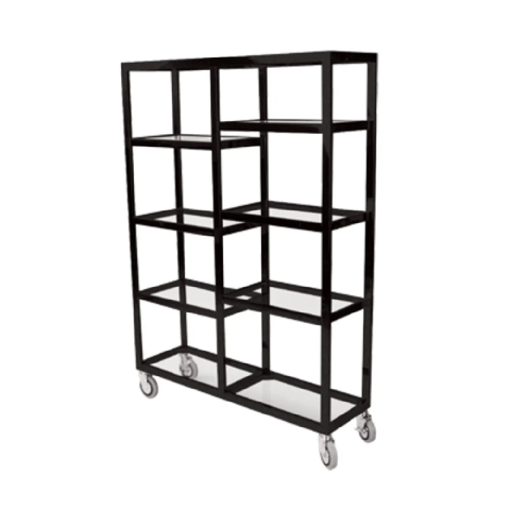 Forbes Industries 6570-4-36-PAINTED 48 Inch Display Tower Painted Steel with Glass Shelves