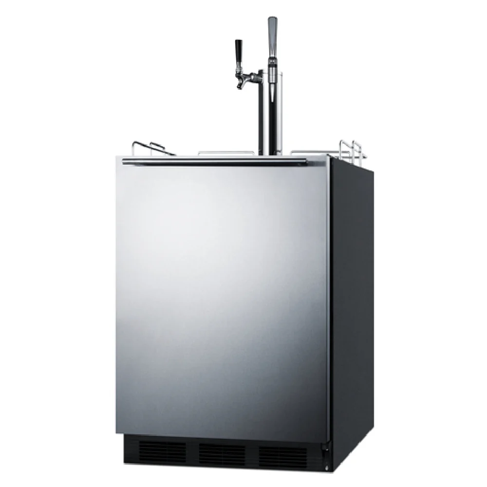 Summit SBC58BLBIADACMTWIN 24 Inch Combo Nitro Cold Brew Coffee Dispenser ADA Compliant