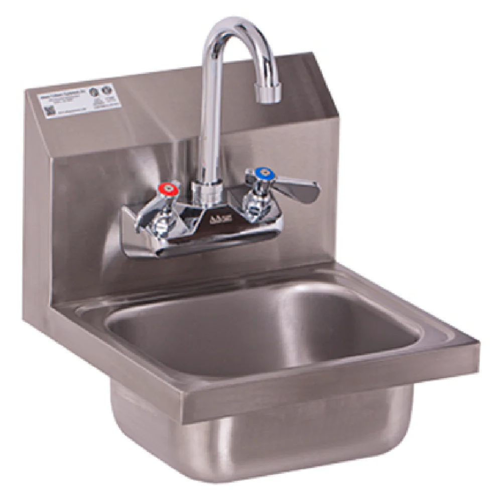 GSW USA HS-0810W 12 Inch Wall Mounted Hand Sink Stainless Steel with Faucet