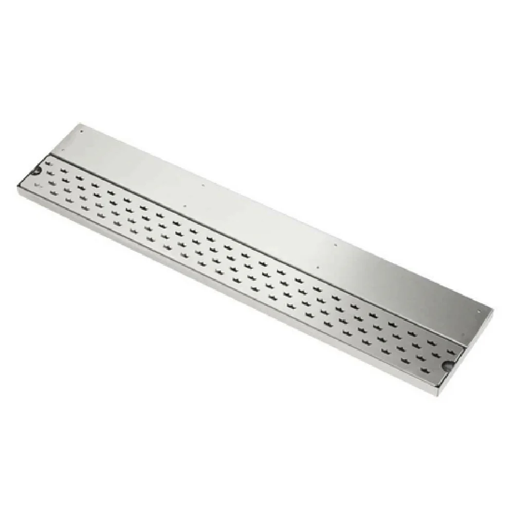 Optional 12 Inch Perforated Stainless Removable Steel Drink Rail Drainer with Drain Tube, Krowne KR-DR12