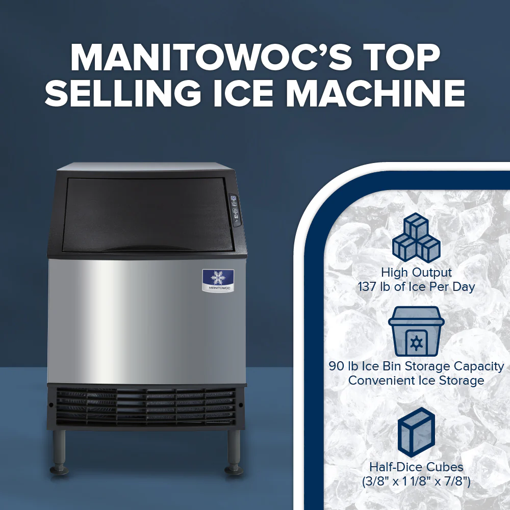 Manitowoc UYF0140A NEO Air-cooled Ice Maker Cube-style Undercounter 137 Lb/Day Manitowoc UYF0140A NEO Air-cooled Ice Maker Cube-style Undercounter 137 Lb/Day