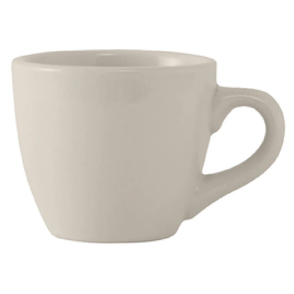 Tuxton TRE-035 3-1/2 Oz Ceramic Demitasse Cup White/Eggshell 12 Packs