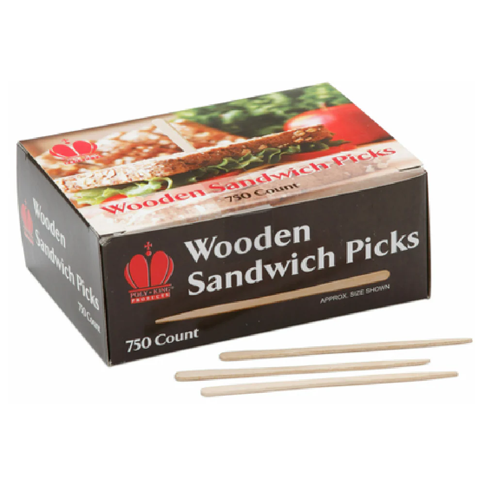 Royal Industries WD SAND PIK Sandwich Picks Wooden (750 Each Per Box)