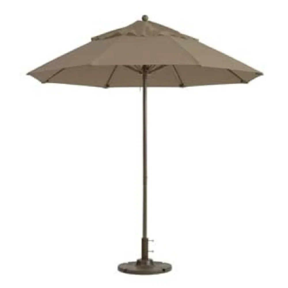 Grosfillex 98818131 9 Ft Round Top Umbrella with Aluminum Pole Taupe Grosfillex 98818131 9 Ft Round Top Umbrella with Aluminum Pole Taupe