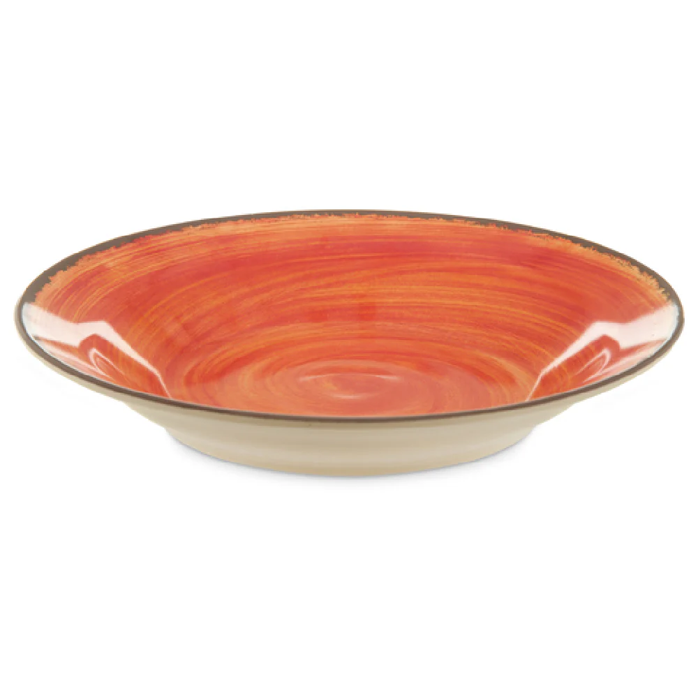 Carlisle 5400352 9 Inch Orange Soup Bowl 18-1/2 Oz Melamine Durable with Swirl Design Carlisle 5400352 9 Inch Orange Soup Bowl 18-1/2 Oz Melamine Durable with Swirl Design