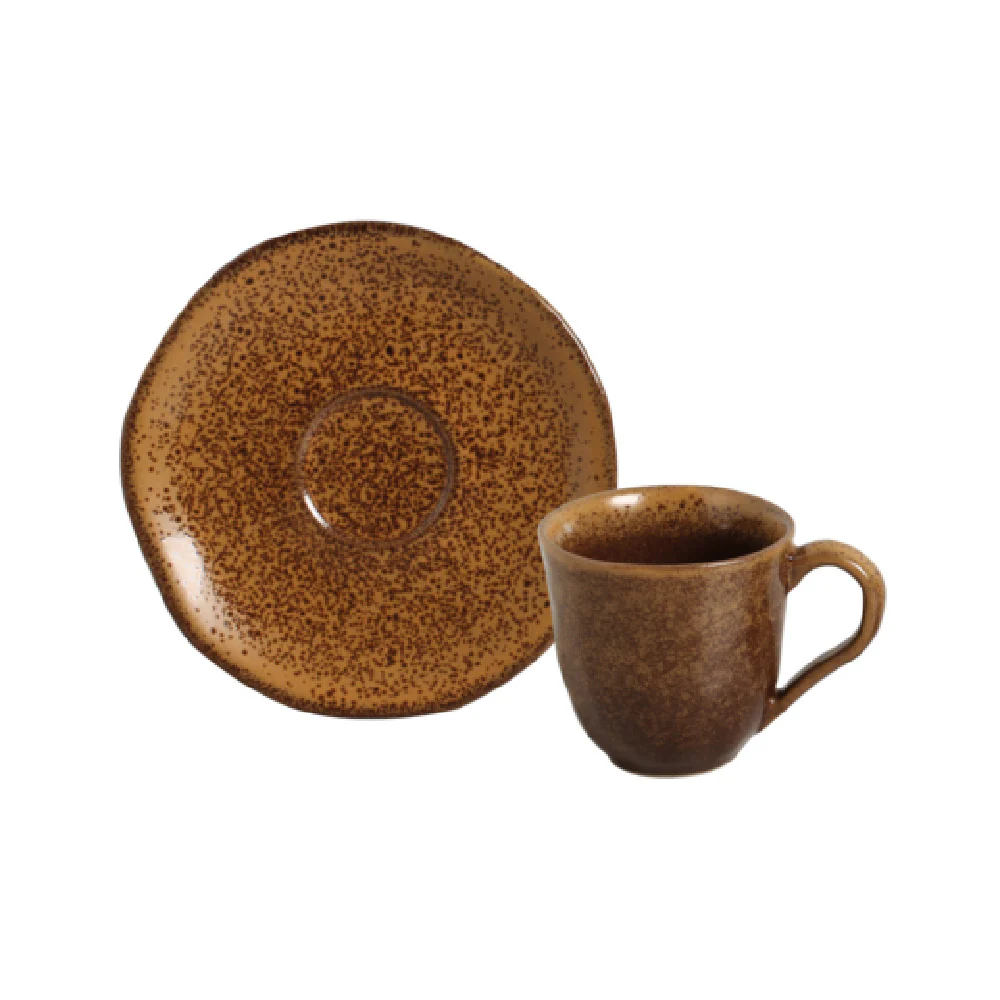 Porto Brasil 3514105801 2.72 Inch Stoneware Coffee Cup and Organic Saucer