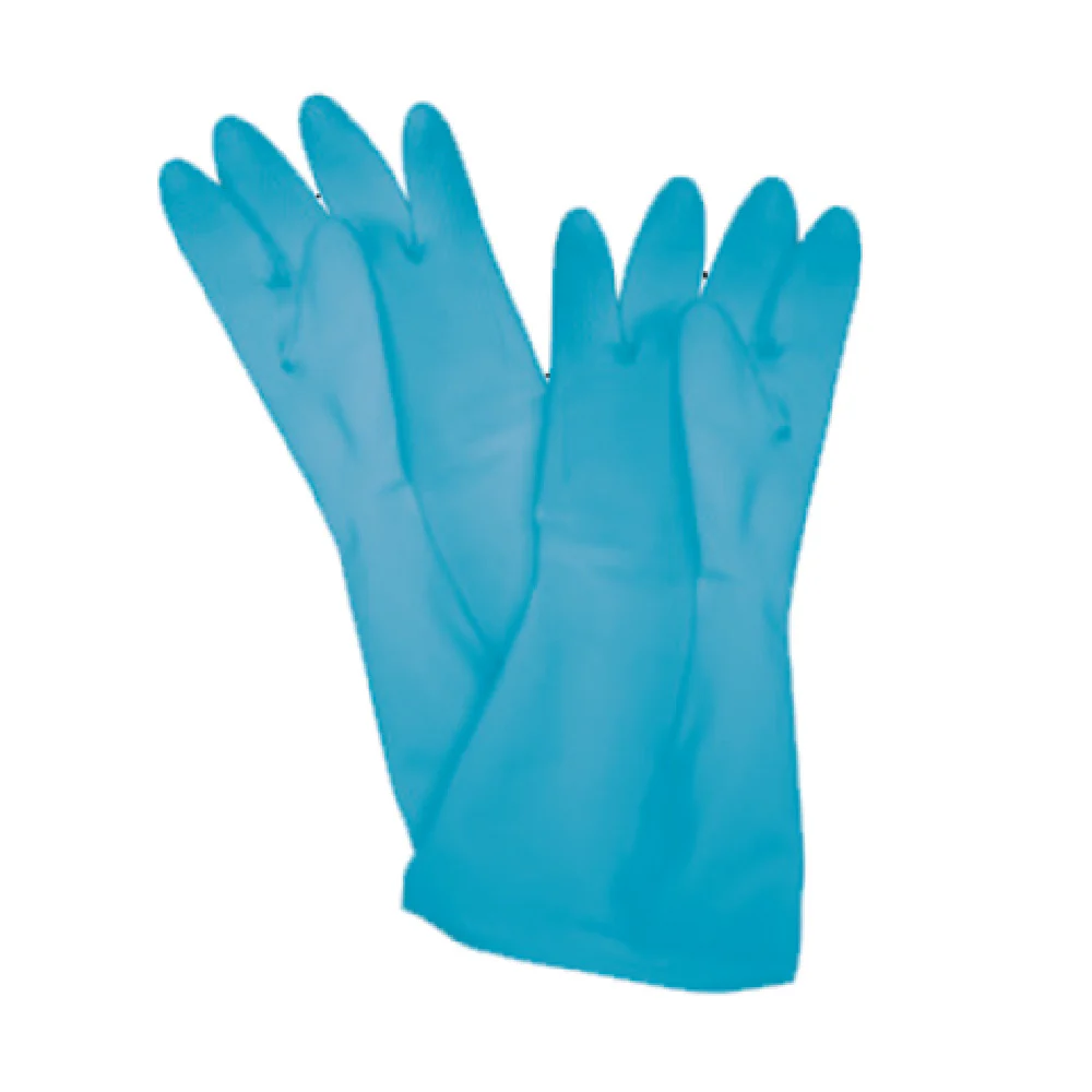 Thunder Group PLGL004BU 12 Inch Latex Gloves Small Textured Flock Lined Blue Thunder Group PLGL004BU 12 Inch Latex Gloves Small Textured Flock Lined Blue