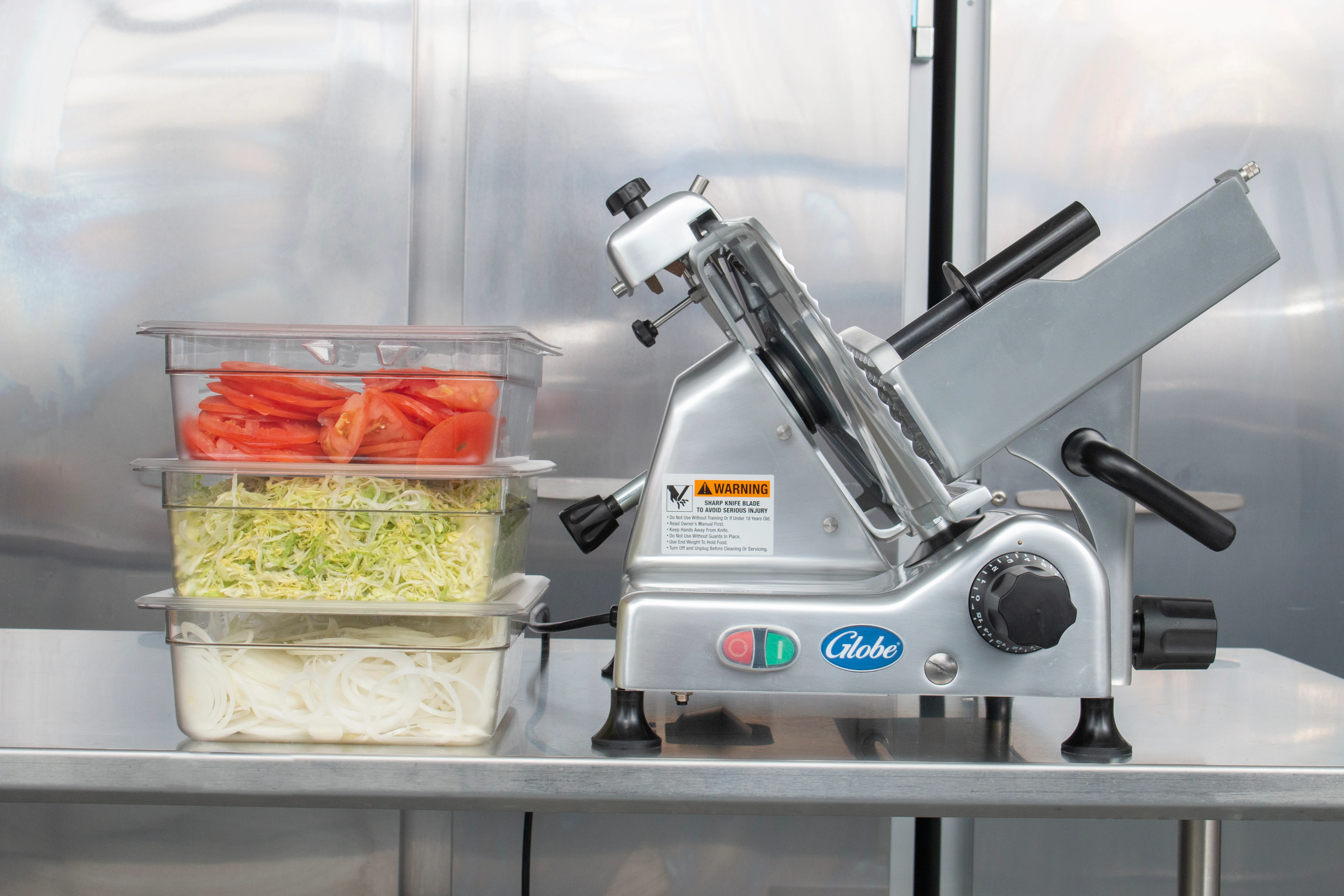 Globe G12 24 Inch Electric Food Slicer Manual 12 Inch Diameter Knife with Top Mounted Sharpener Globe G12 24 Inch Electric Food Slicer Manual 12 Inch Diameter Knife with Top Mounted Sharpener