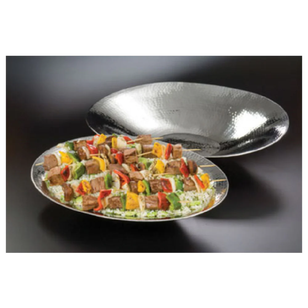 American Metalcraft HMOV1418 144 Oz Oval Serving Bowl Stainless Steel Hammered Finish