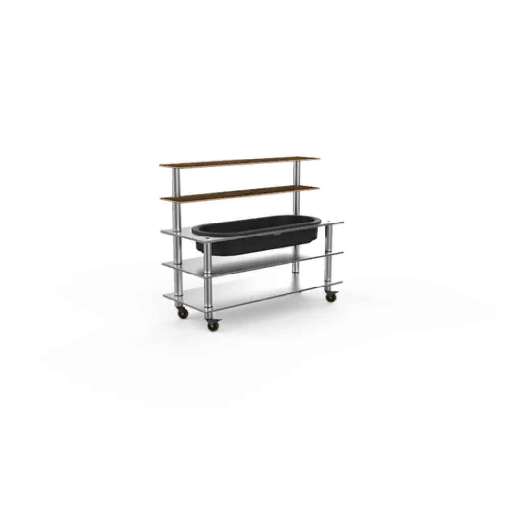 MGCMLC03WSXW 71 Inch 5-tier Back Bar with Insulated Ice Well and Laminated Wood MGCMLC03WSXW 71 Inch 5-tier Back Bar with Insulated Ice Well and Laminated Wood