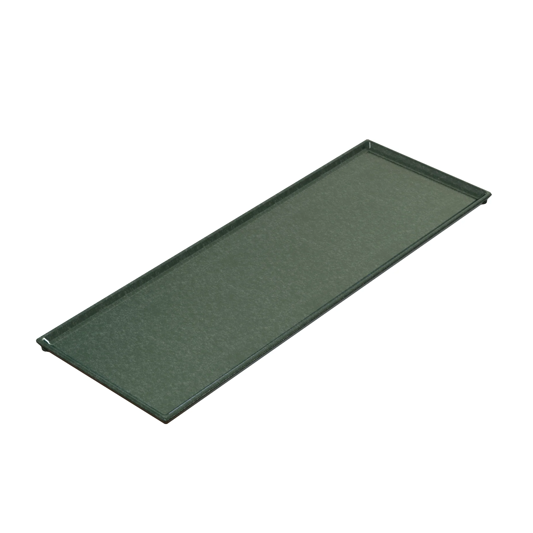 Tablecraft CW2107HGNS 19 Inch Cooling Plate Serving Tray with Duracoat Aluminum Hunter Green Finish