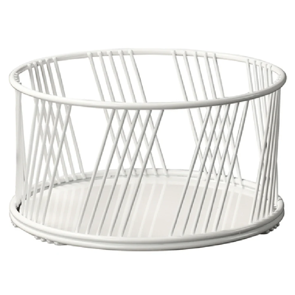 Cal Mil 4114-10-15 10-1/2 Inch Round Wire Basket White BPA Free Large Cal Mil 4114-10-15 10-1/2 Inch Round Wire Basket White BPA Free Large