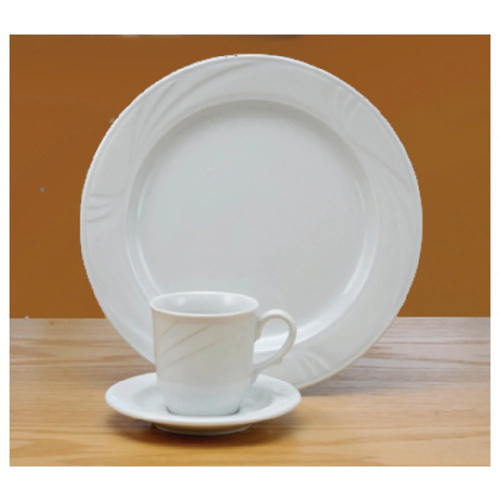 1880 Hospitality R4510000146 9-7/8 Inch Diameter Round Plate Porcelain with Embossed Surface Bright White 1880 Hospitality R4510000146 9-7/8 Inch Diameter Round Plate Porcelain with Embossed Surface Bright White
