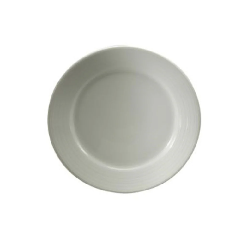 1880 Hospitality R4570000155 11 Inch Diameter Round Embossed Plate Porcelain Bright White