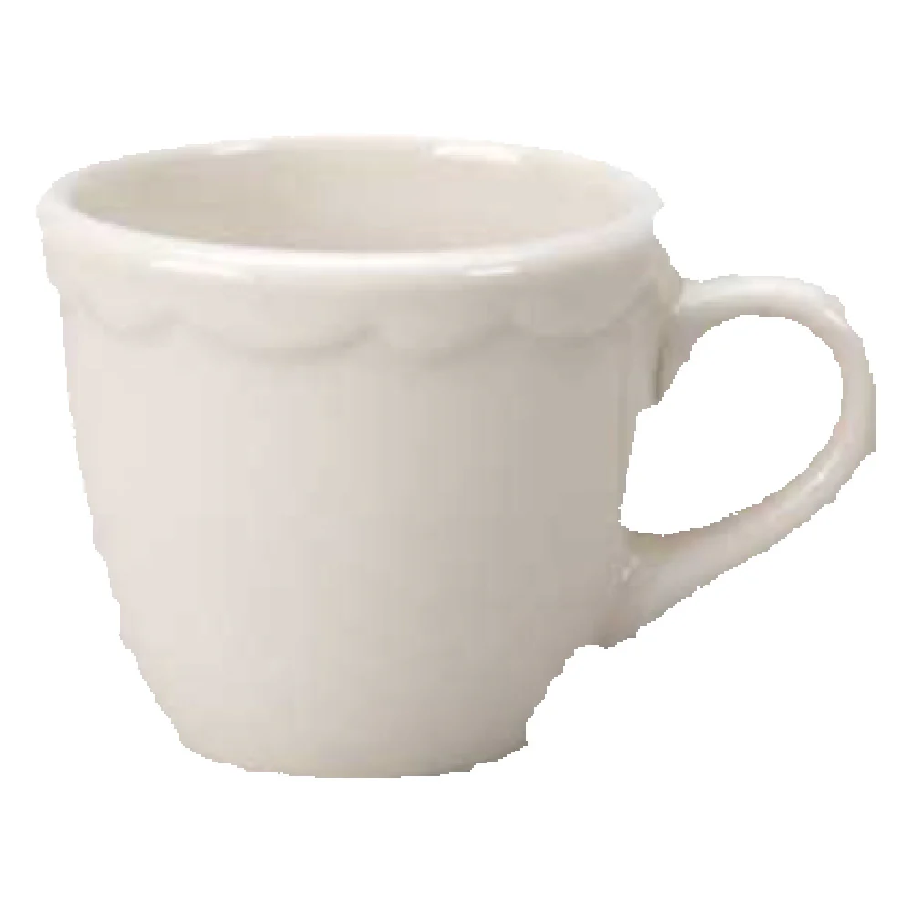 Vertex China CSC-35 3-1/2 Oz. A.D. Cup with Handle Scratch Resistant White
