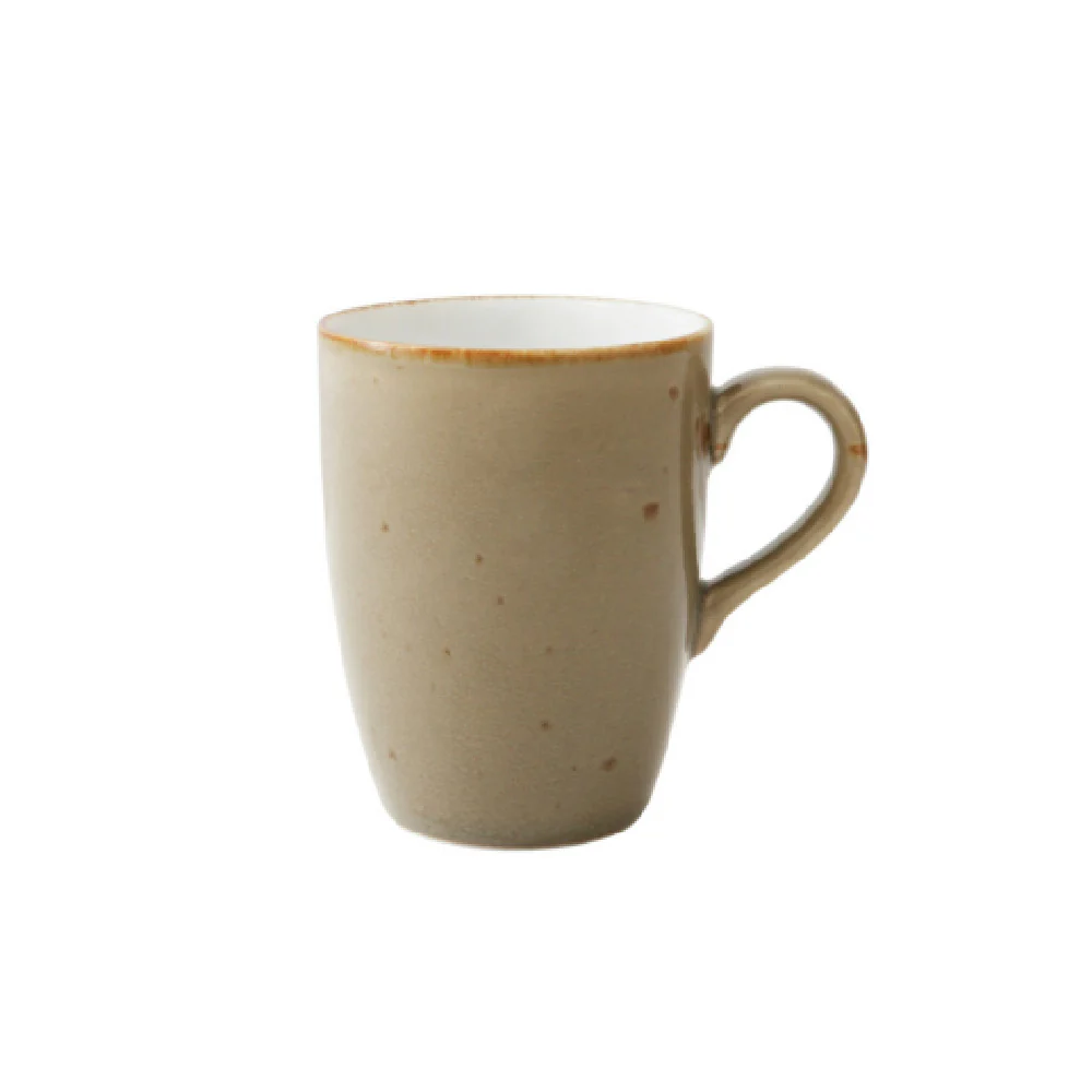 Fortessa TC7300.DV.4.17 12.75 Oz. Erthe Shiitake Tapered Mug Ceramic Fortessa TC7300.DV.4.17 12.75 Oz. Erthe Shiitake Tapered Mug Ceramic
