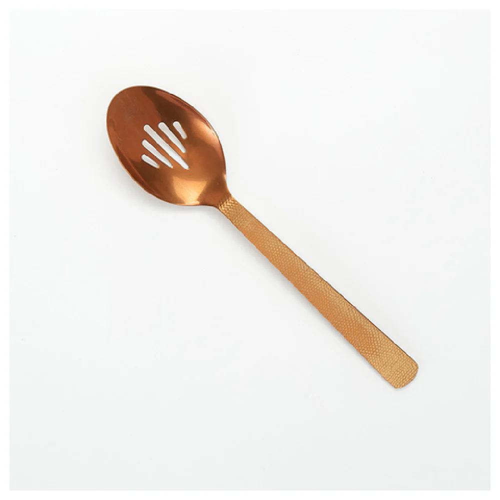American Metalcraft BVHSS10 10 Inch Slotted Serving Spoon Hammered Vintage Bronze Stainless Steel