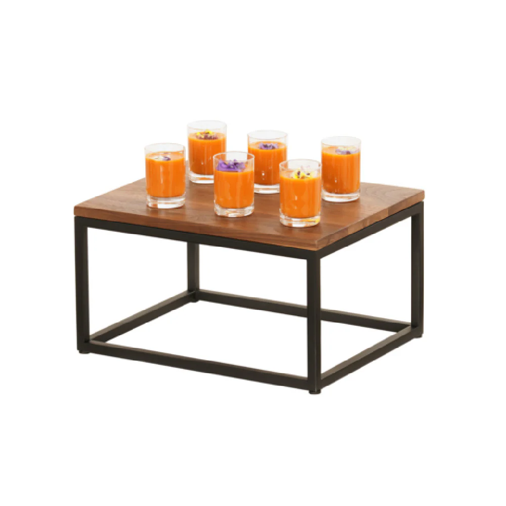 Cal-Mil 23853-6-13 10 Inch Riser Countertop Cup and Lid Holder Black Metal
