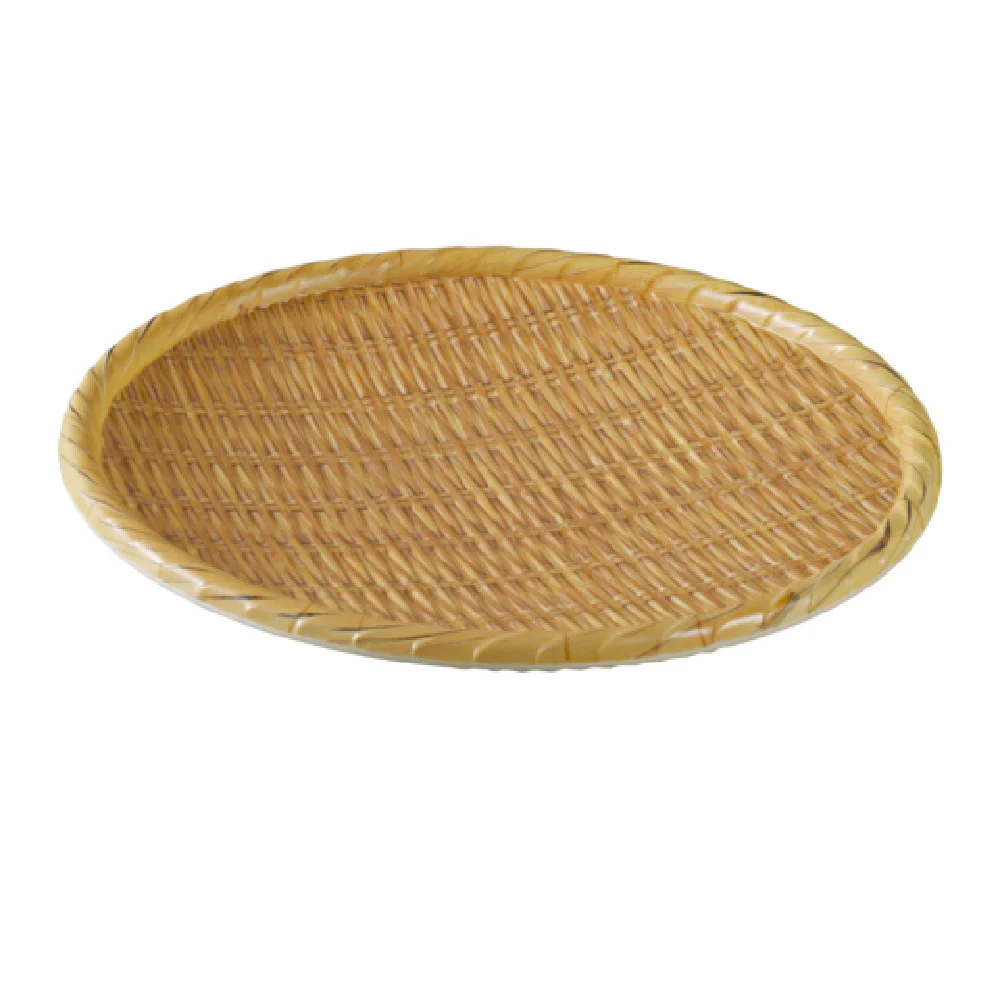 Yanco WD-509 9 Inch Diameter Round Serving Tray Dishwasher Safe Melamine with Bamboo Look Yanco WD-509 9 Inch Diameter Round Serving Tray Dishwasher Safe Melamine with Bamboo Look