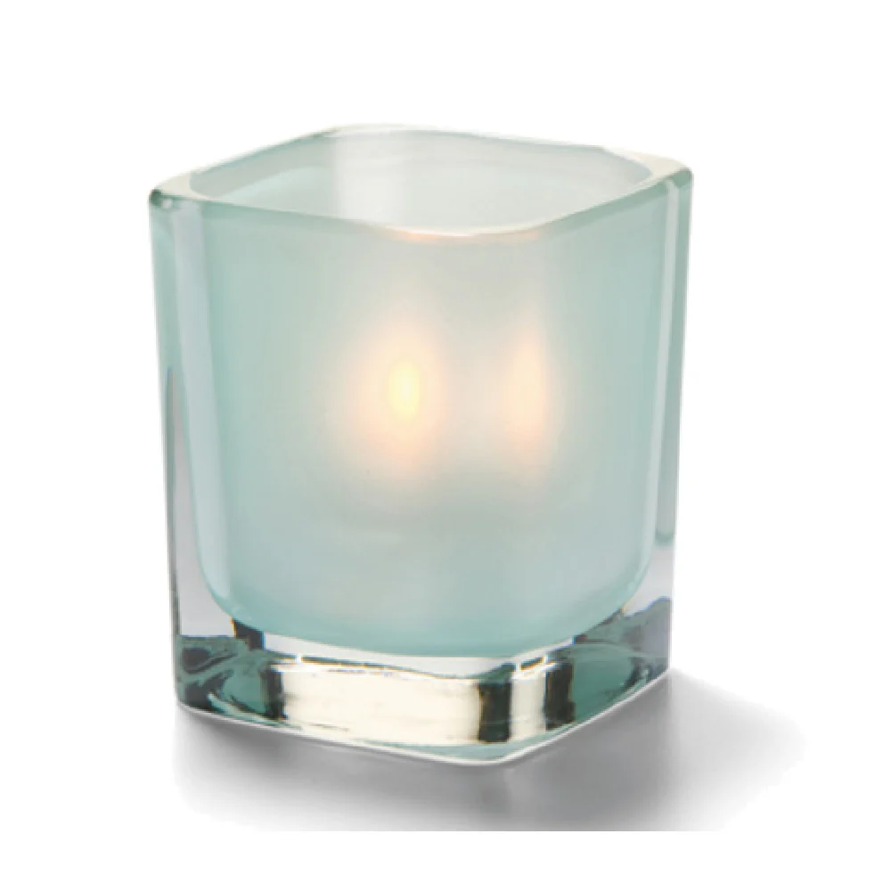 Hollowick 6505SSG 3 Sq Inch Votive Glass Satin Seafoam Candle Holder