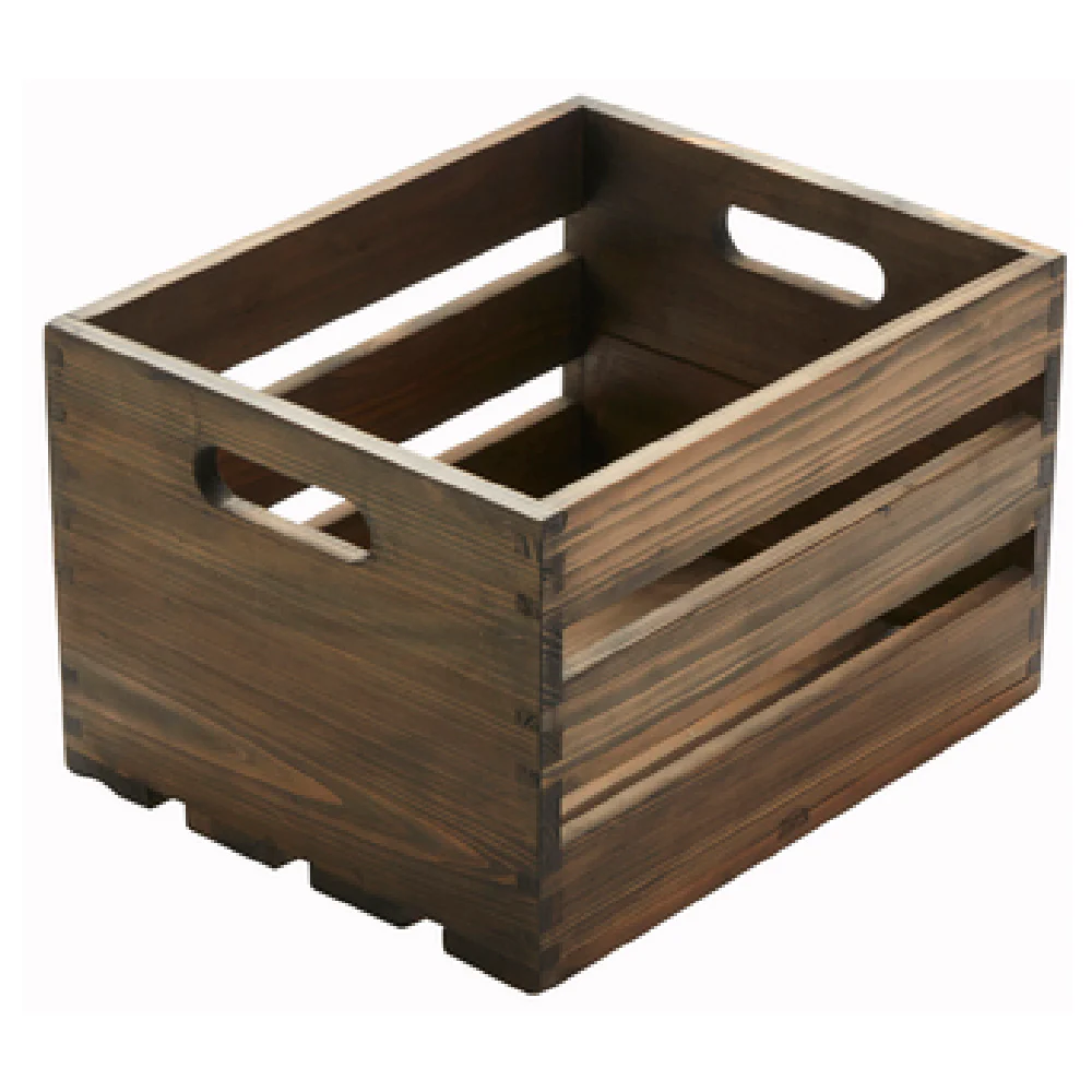 American Metalcraft WTV10 12-1/2 Inch Crate Wooden Vintage Display