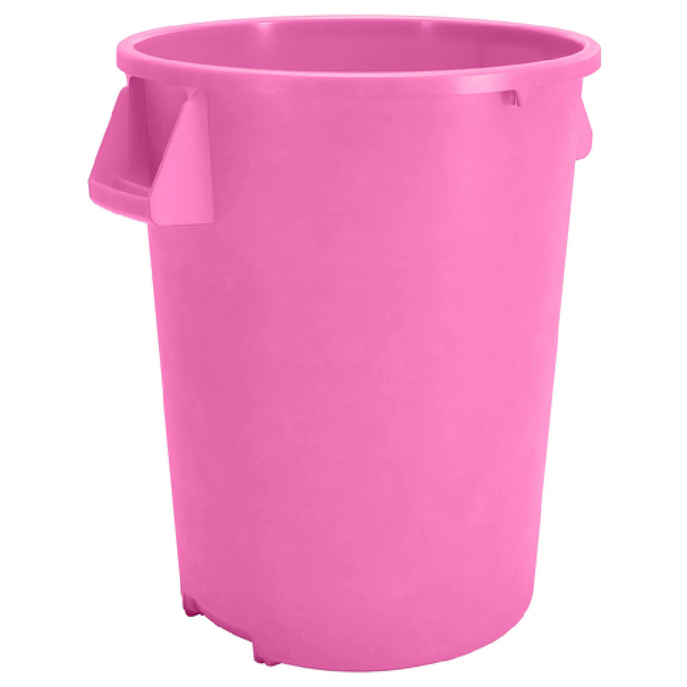Carlisle 84103226 32 Gallon Round Trash Container Bright Pink Polyethylene Carlisle 84103226 32 Gallon Round Trash Container Bright Pink Polyethylene
