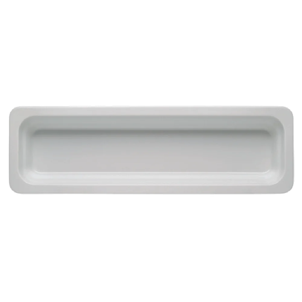 BauscherHepp 302620 21 Inch White Porcelain Food Pan 2/4 Size GN
