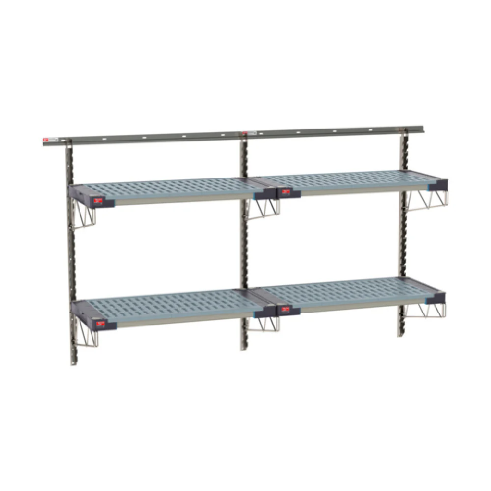 Metro SW-1872S4-45-2TIER SmartWall Life Wall Shelving Kit Double-wide Two-tier. Type 304 Stainless Steel Components: Wall Tracks Metro SW-1872S4-45-2TIER SmartWall Life Wall Shelving Kit Double-wide Two-tier. Type 304 Stainless Steel Components: Wall Tracks