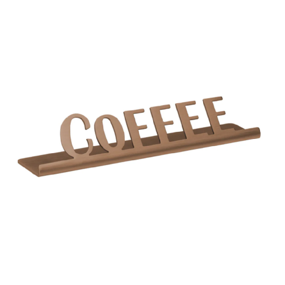 Service Ideas 1C-ST-COFFEE-SIGN-RG 4-1/2 Inch Table Sign Dishwasher Safe Stainless Steel Rose Gold Coffee Service Ideas 1C-ST-COFFEE-SIGN-RG 4-1/2 Inch Table Sign Dishwasher Safe Stainless Steel Rose Gold Coffee