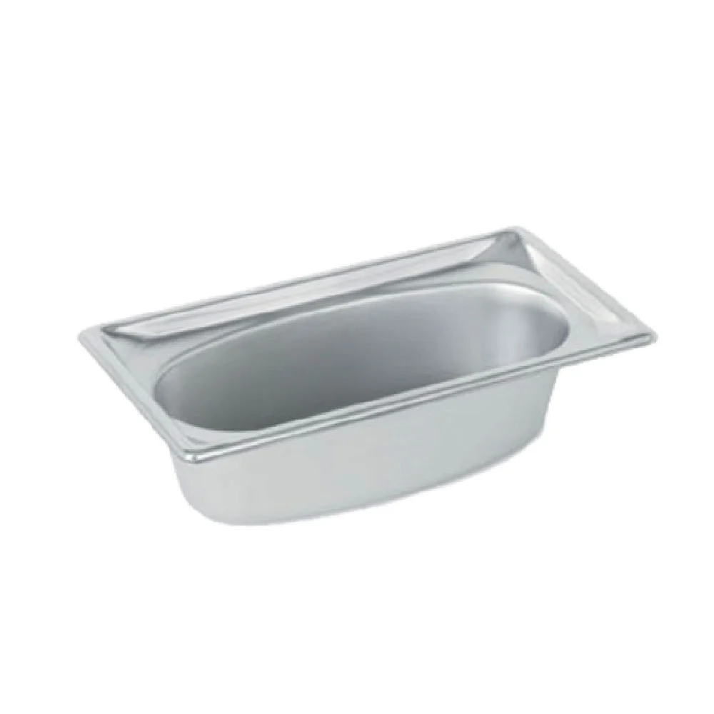 Vollrath 3103040 1/3 Size Oval Pan 2.2 Quart 22 Gauge Reinforced Edges Stainless Steel