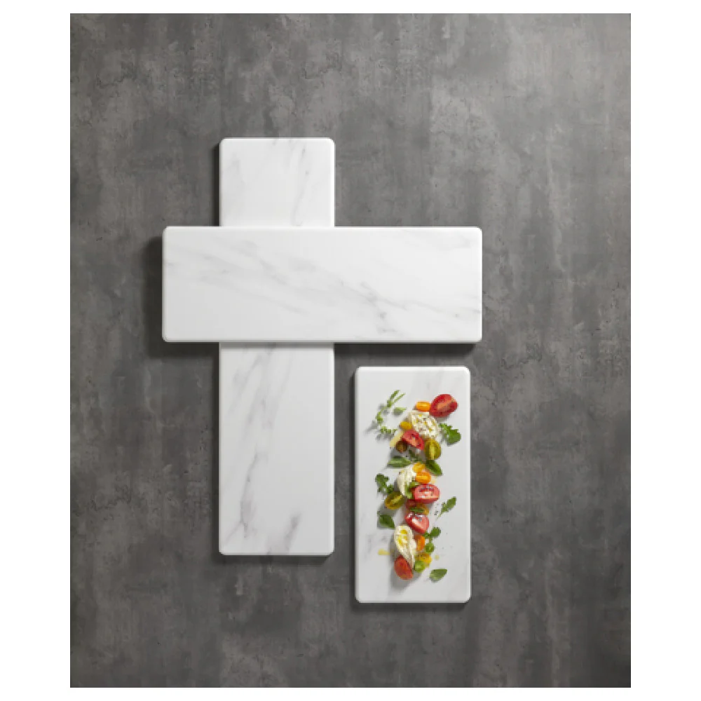 American Metalcraft MW32 31-1/2 Inch Serving Board with Handle Melamine White Marble American Metalcraft MW32 31-1/2 Inch Serving Board with Handle Melamine White Marble