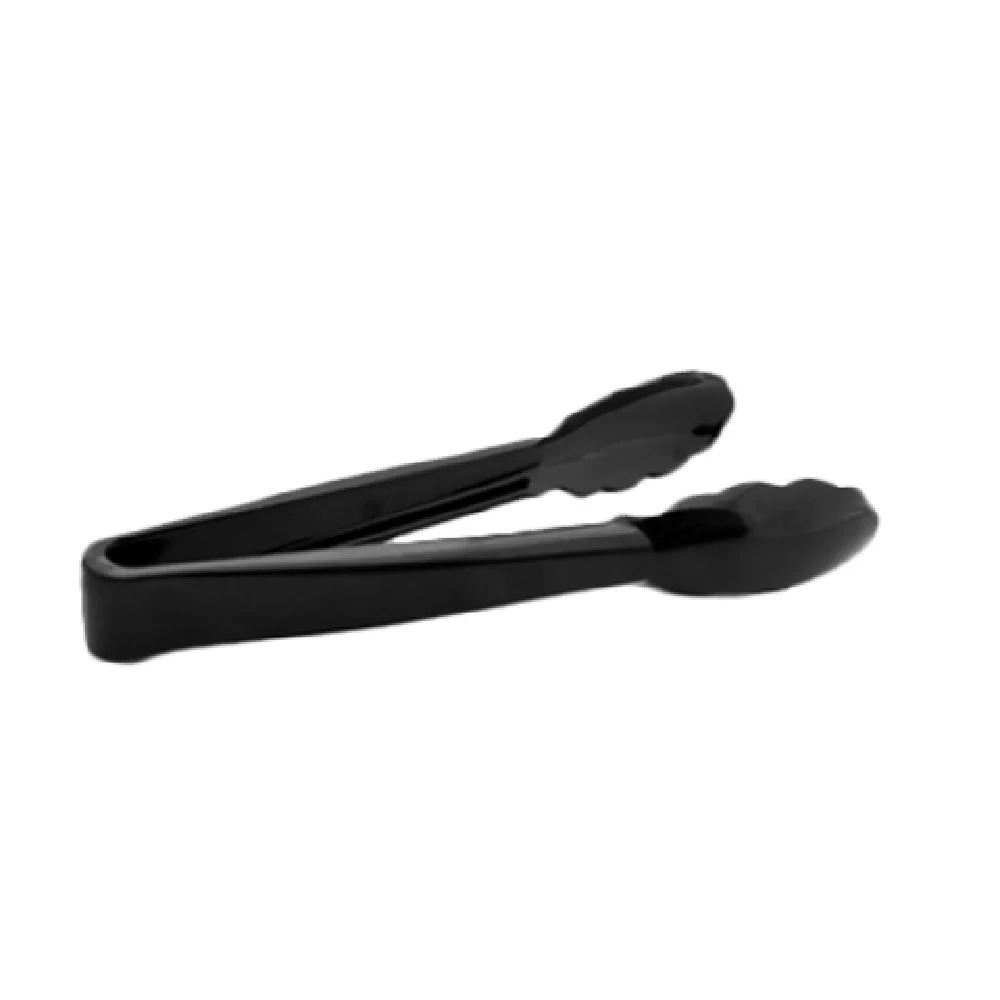 GET Enterprises M9T-B 9 Inch Utility Tongs Scalloped Edge BPA Free Polycarbonate Black