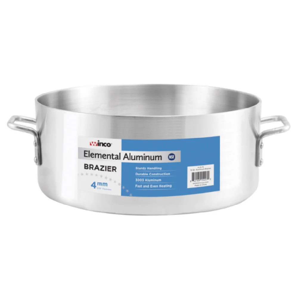 Winco ALB-28 28 Quart Brazier Pan 20-1/4 Inch 3003 Aluminum NSF Winco ALB-28 28 Quart Brazier Pan 20-1/4 Inch 3003 Aluminum NSF