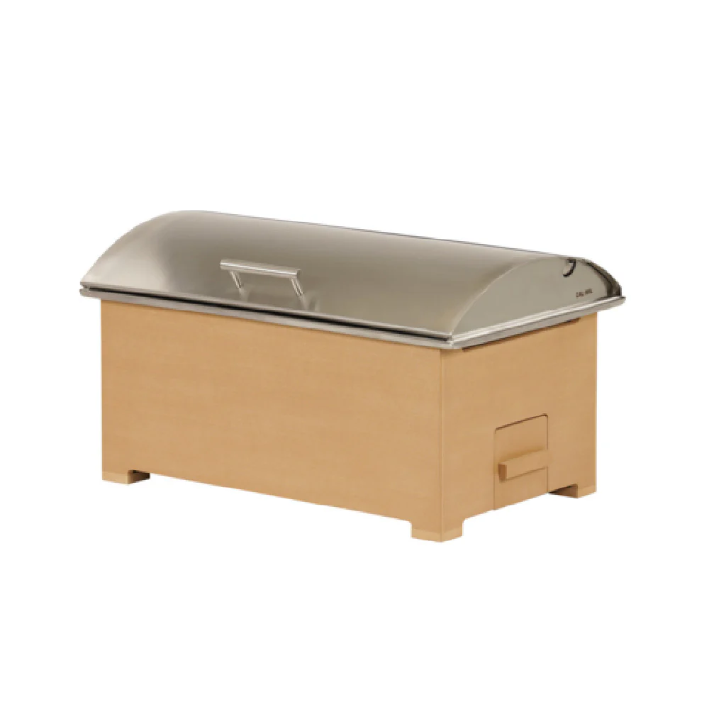 Cal Mil 23429-122 23 Inch Renew Chafer with Food Pan and Stainless Steel Cover Upcycled Rice Hulls Cal Mil 23429-122 23 Inch Renew Chafer with Food Pan and Stainless Steel Cover Upcycled Rice Hulls