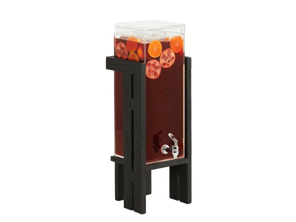 Cal-Mil 23141-3INF-13 9.75 Inch Polycarbonate Beverage Dispenser with Wood Finish