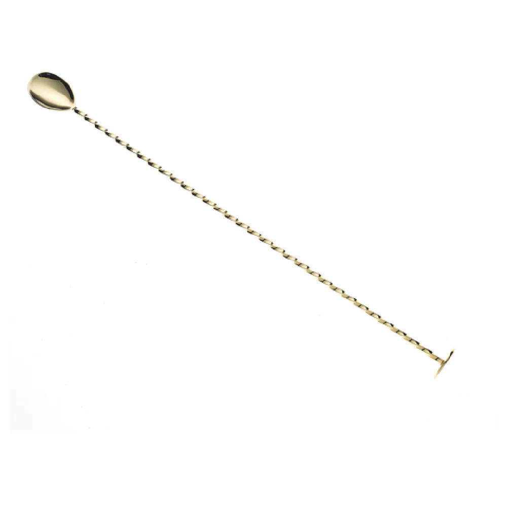 Mercer Culinary M37019GD 15-3/4 Inch Bar Spoon With Muddler Stainless Steel Gold Plated Mercer Culinary M37019GD 15-3/4 Inch Bar Spoon With Muddler Stainless Steel Gold Plated