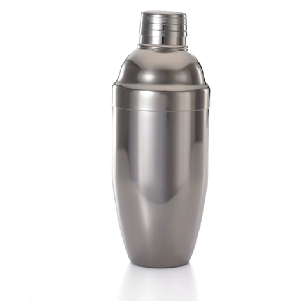 Mercer Culinary M37039BK 24 Oz Bar Cocktail Shaker 3-piece Stainless Steel Gun Metal Black Finish